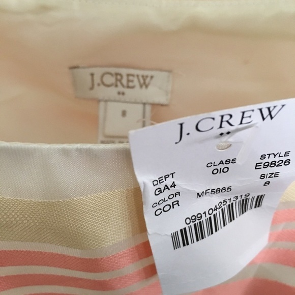 J. Crew Coral Striped Sleeveless Dress - Picture 3 of 5